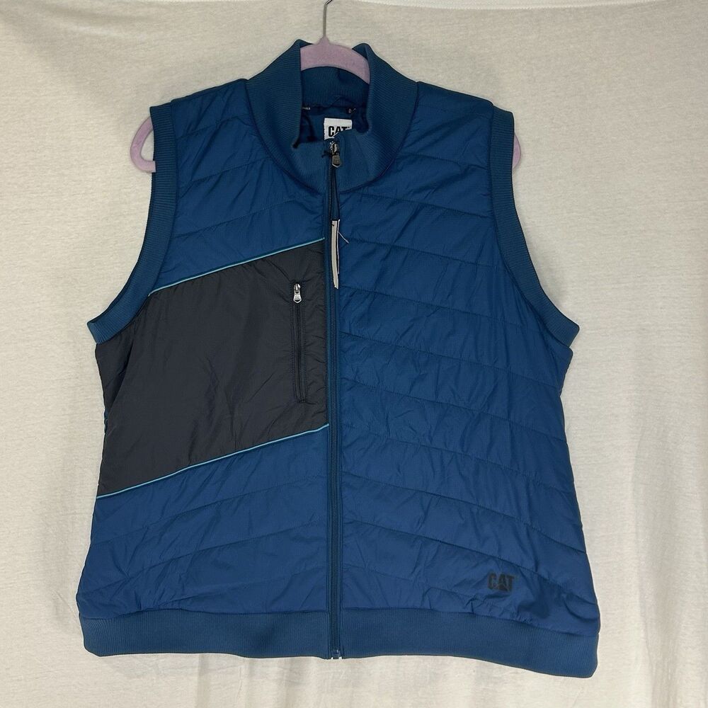 CAT Michelle Vest Women’s Workwear 2XL Blue Light Puffer NWT Full Zip